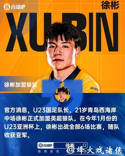 U23亚洲杯结束便开启留洋路 徐彬即将签约英超狼队